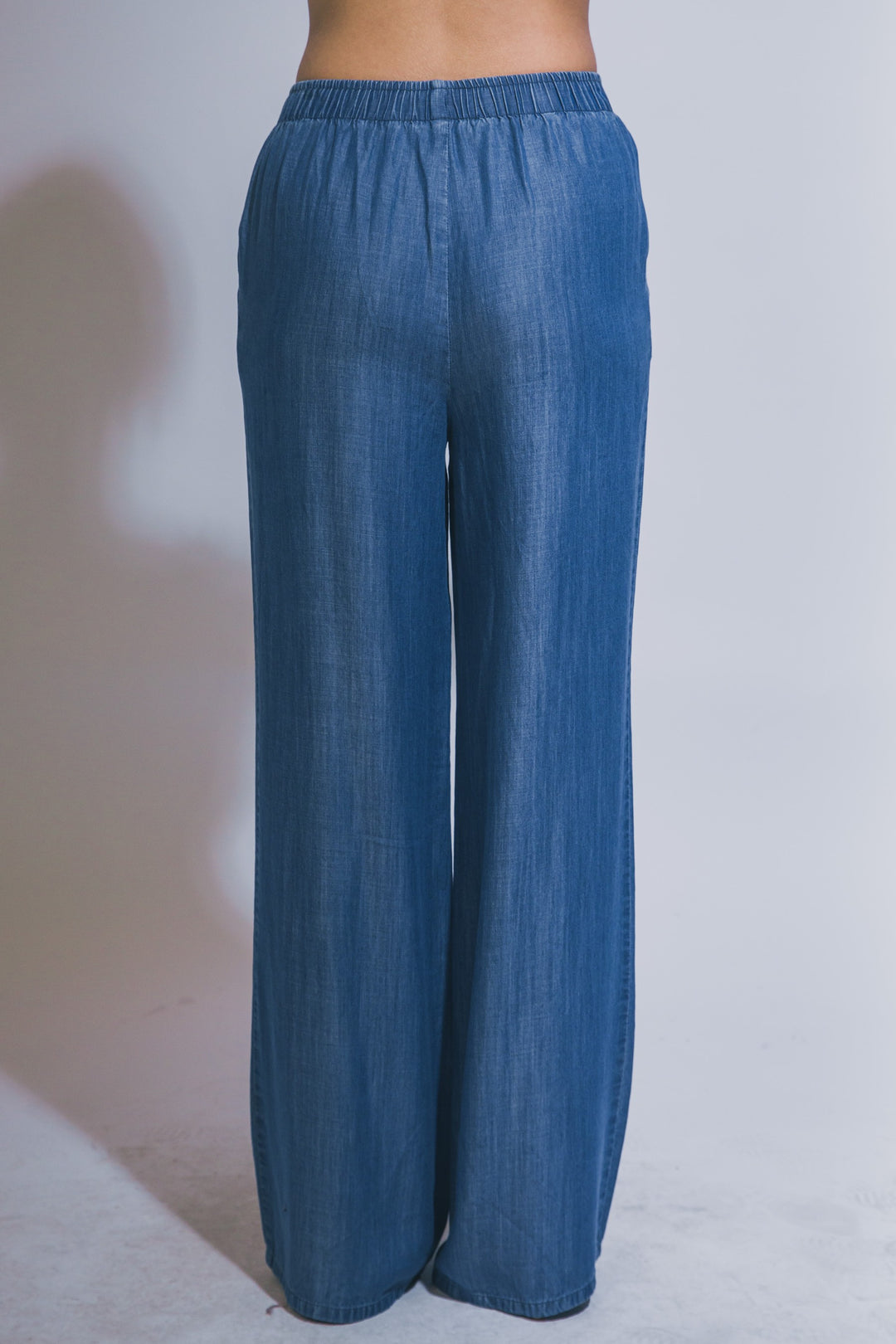 Wide Leg Chambray Pant