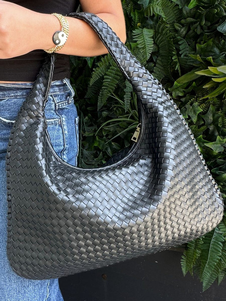 Brigette Woven Hobo Bag