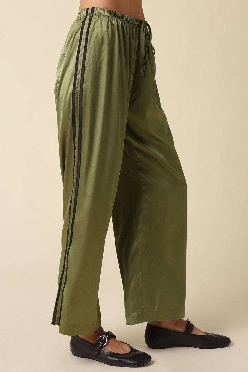 Side Stripe Silky Track Pant