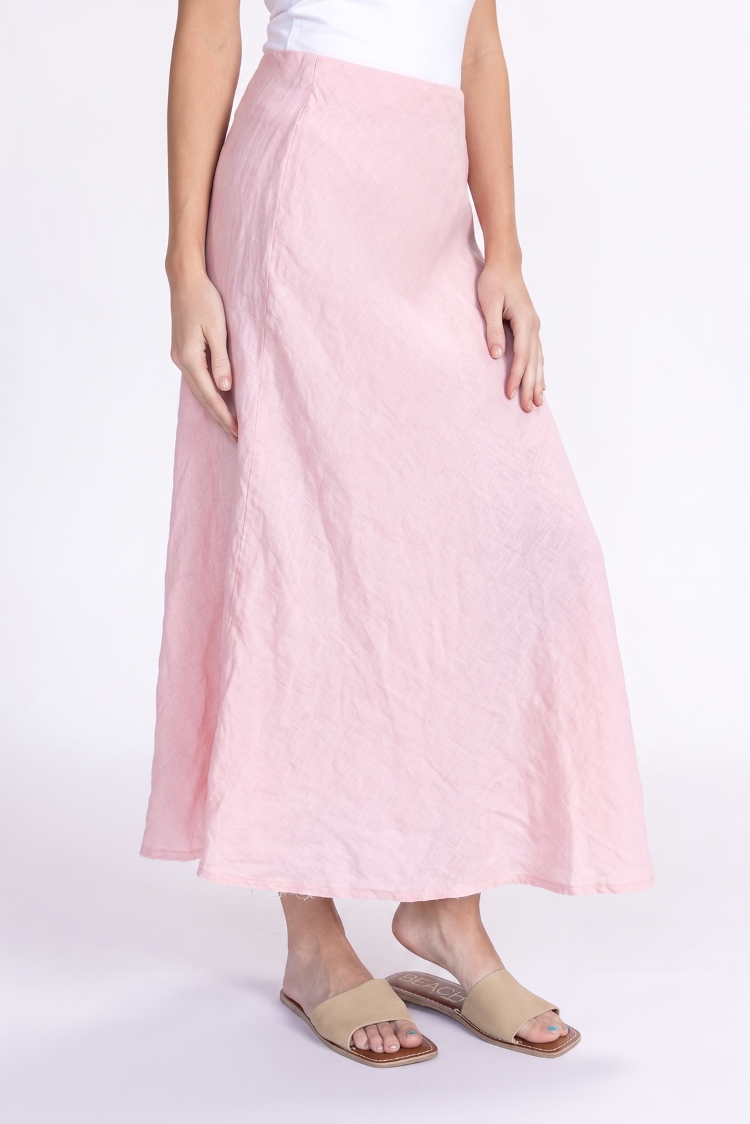 Linen Midi Skirt