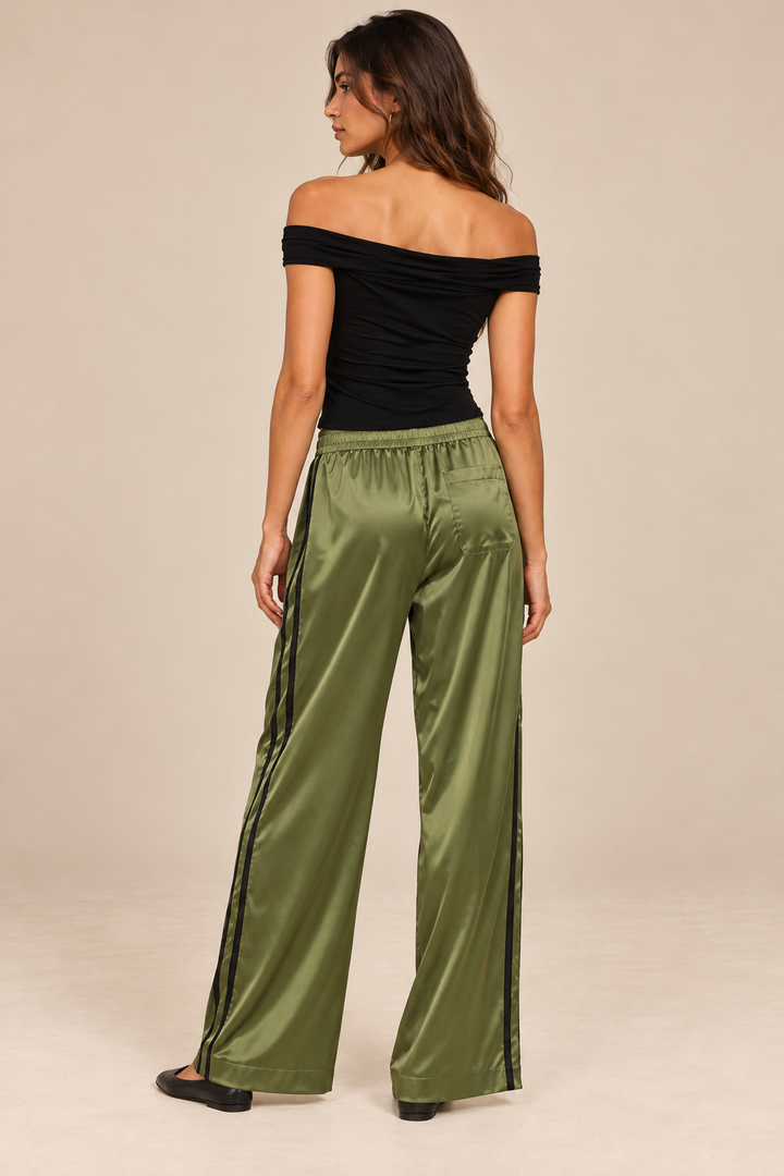 Side Stripe Silky Track Pant