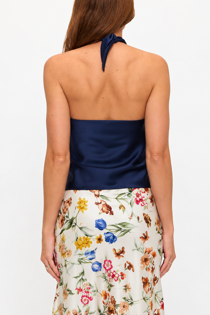Romy Satin Halter Top