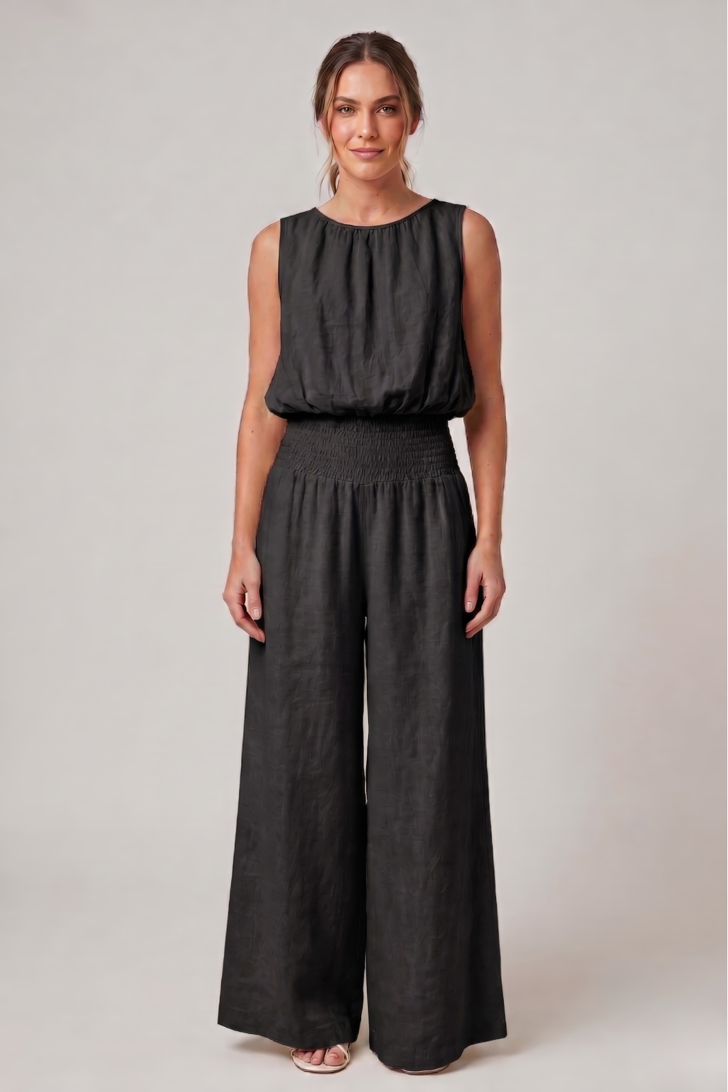 Bri Linen Sleeveless Bubble Top