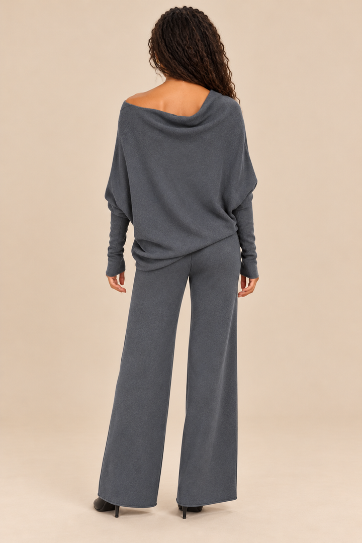 Cassie Asymmetrical Drape Sweater