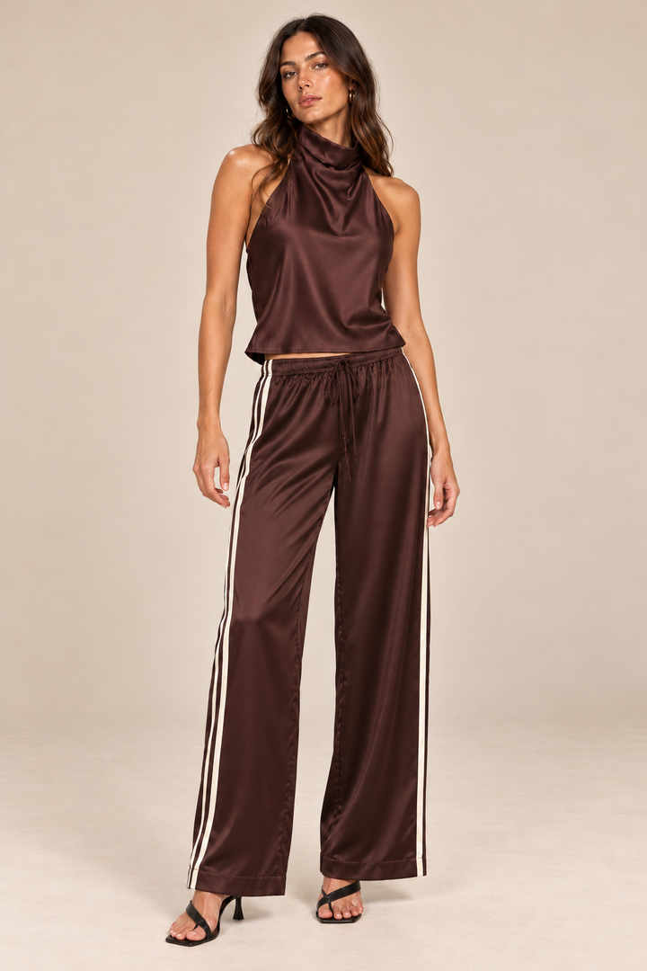 Side Stripe Silky Track Pant