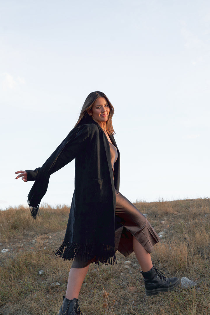 Long Fringe Cardigan