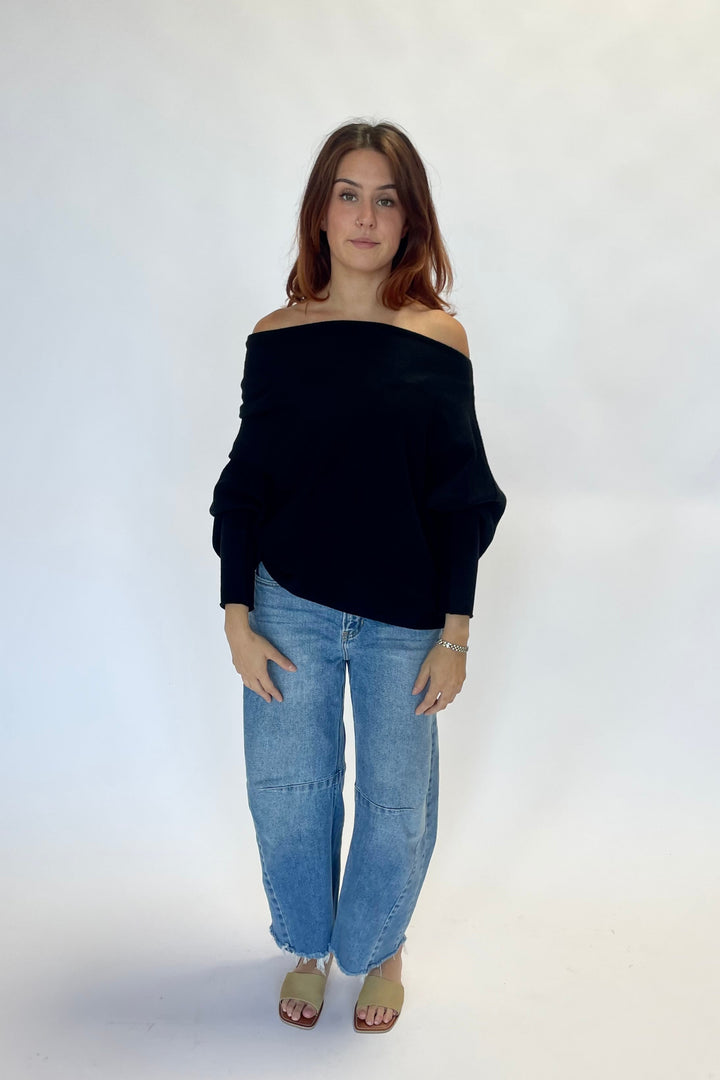 Cassie Asymmetrical Drape Sweater