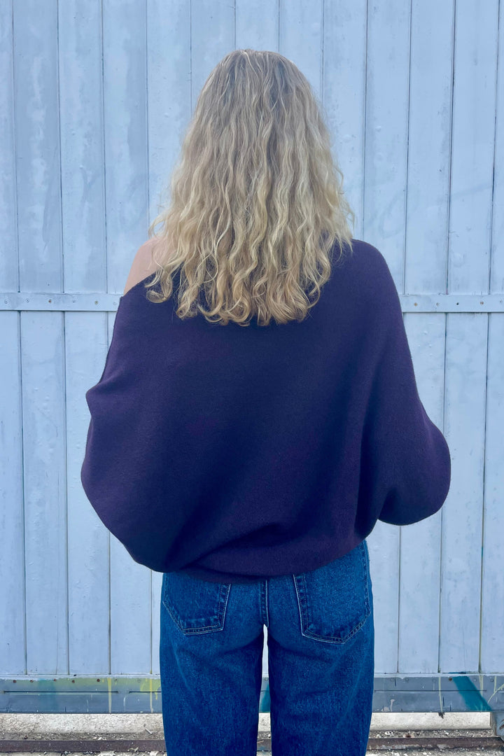 Cassie Asymmetrical Drape Sweater