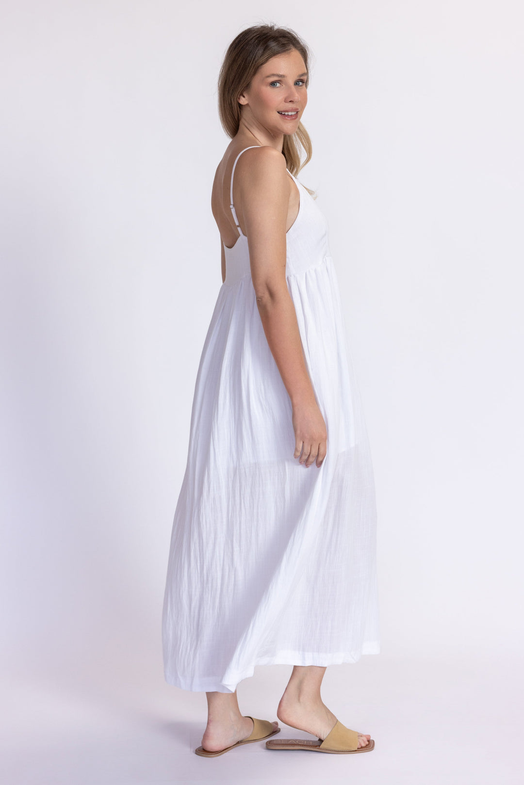Kacey Linen Maxi Dress Nati Boutique Kacey Linen Maxi Dress Nati Boutique