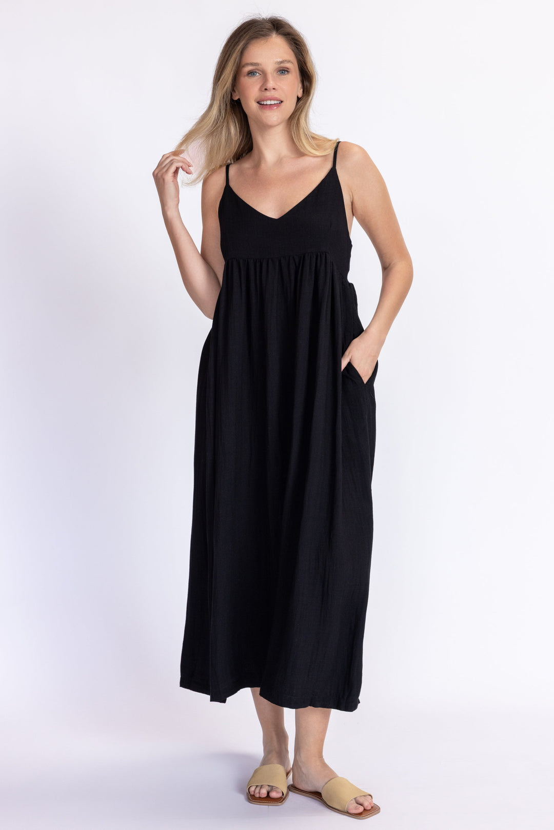 Kacey Linen Maxi Dress Nati Boutique Kacey Linen Maxi Dress Nati Boutique