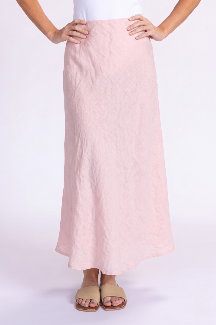 Linen Midi Skirt