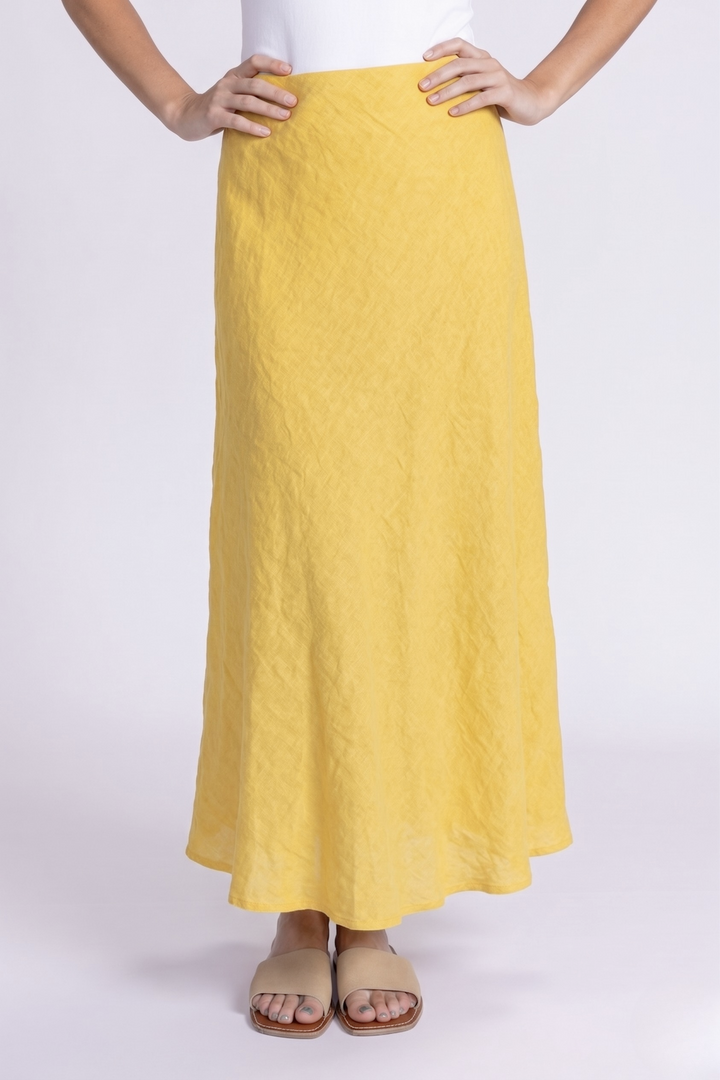 Linen Midi Skirt
