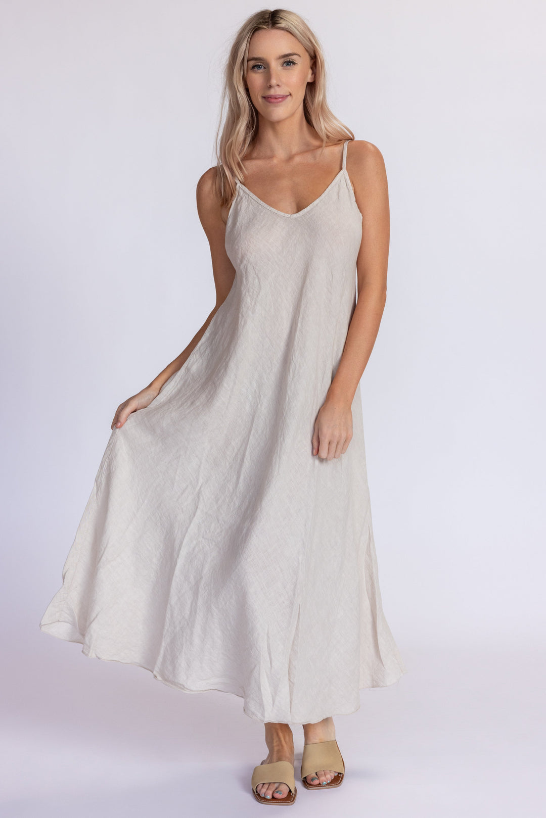 slip for linen dress Linen Slip Dress Orchid / M