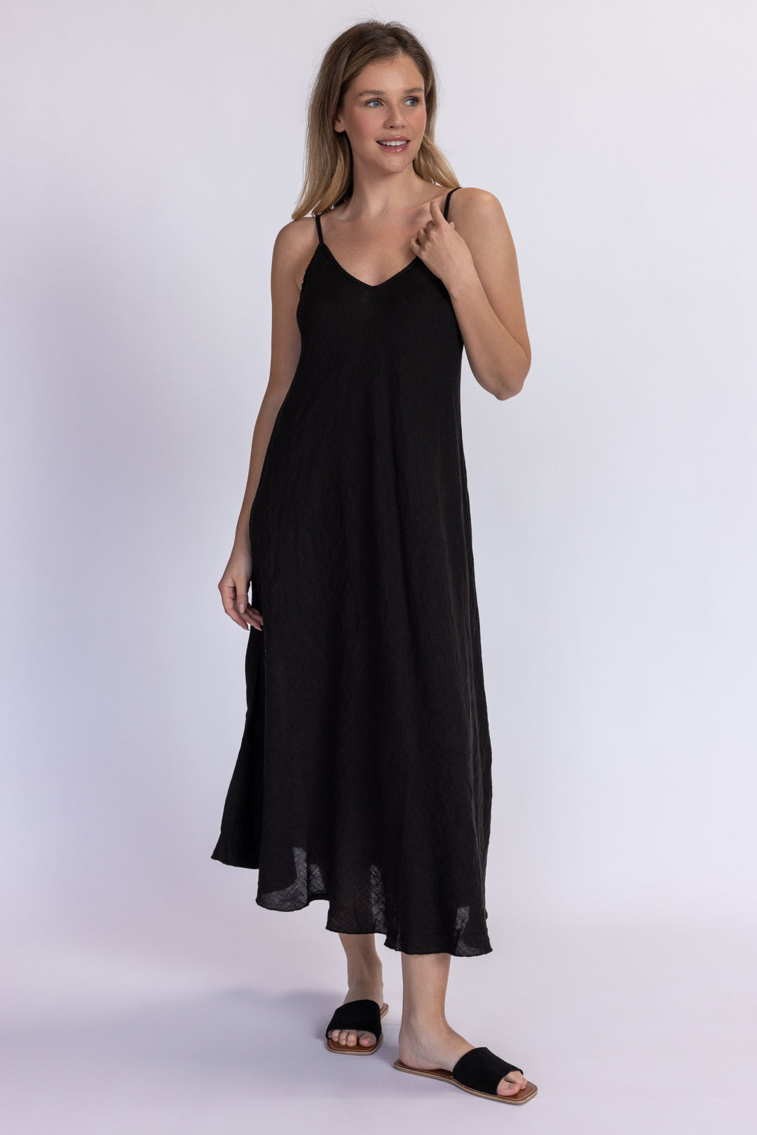 Linen Slip Dress Beige / Xs Linen Slip Dress Beige / Xs