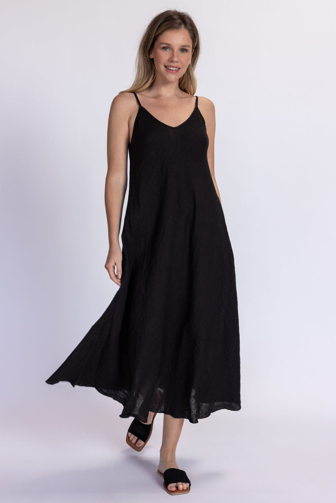Linen Slip Dress – Nati Boutique