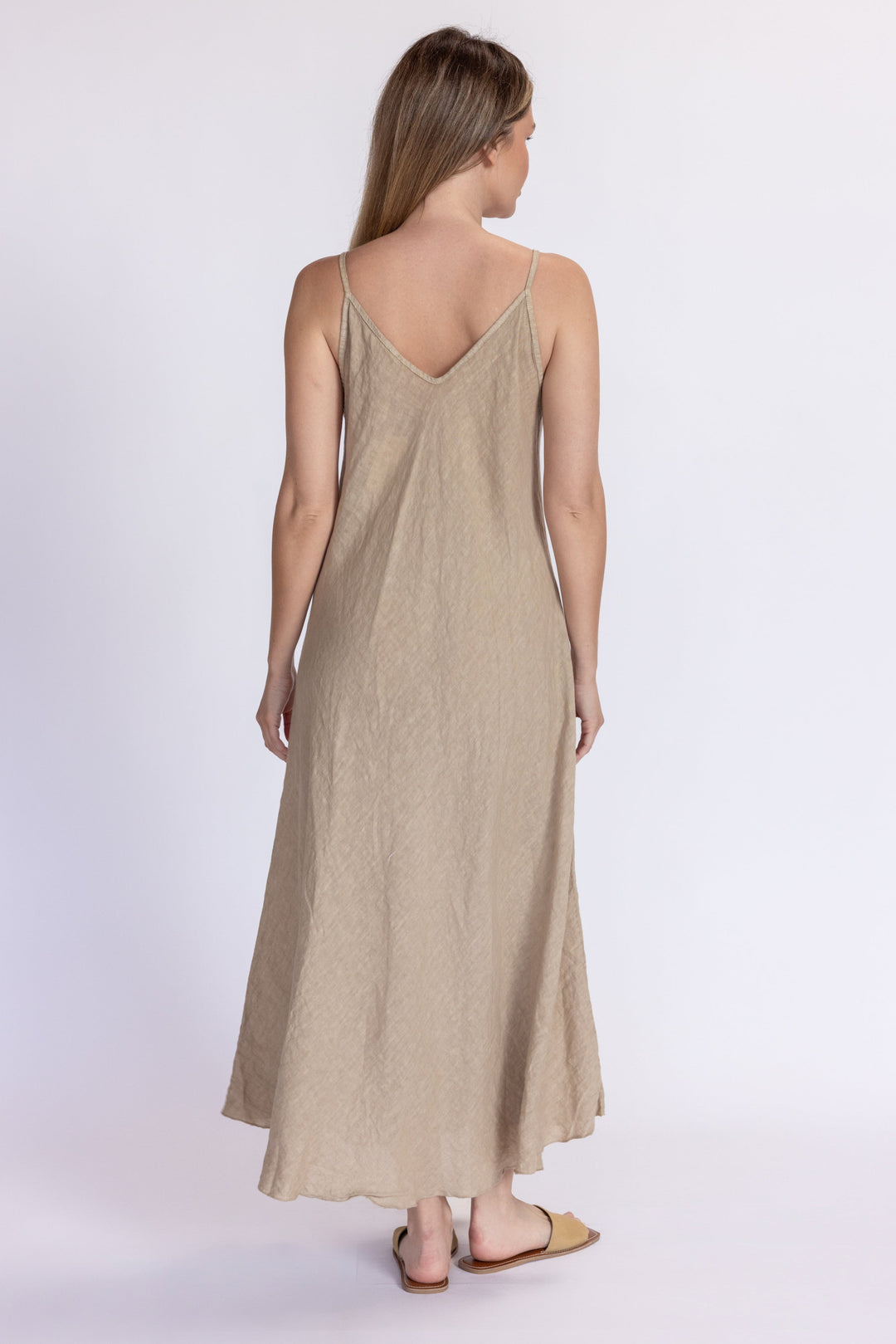 Linen Slip Dress Blue Zuccero / XS Linen Slip Dress Blue Zuccero / XS