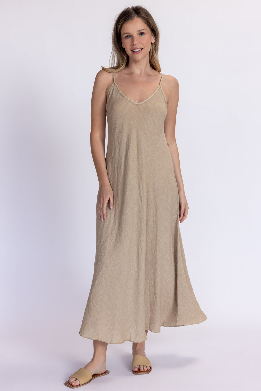 Linen Slip Dress Blue Zuccero / XS Linen Slip Dress Blue Zuccero / XS