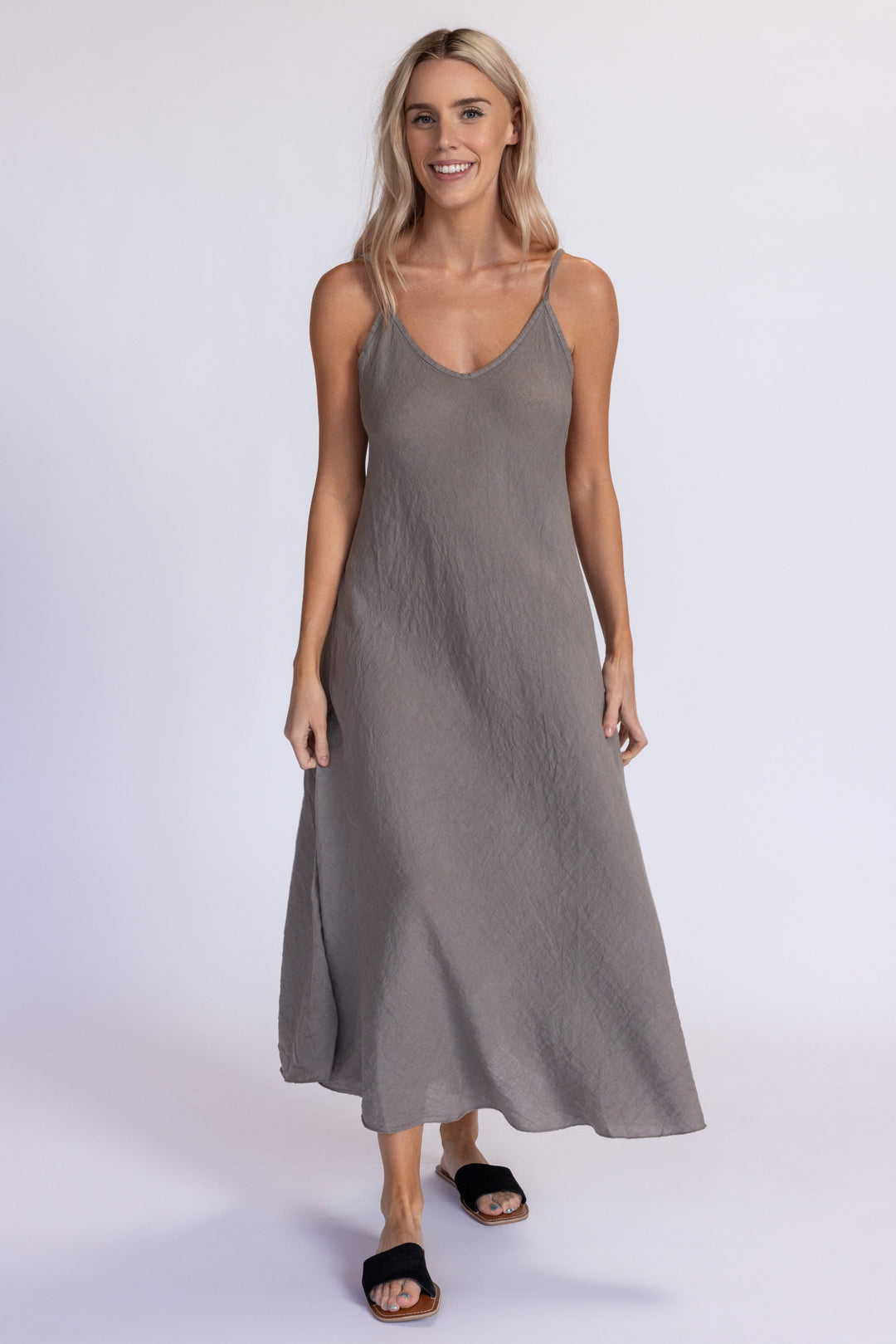 Linen Slip Dress Orchid / M Linen Slip Dress Orchid / M