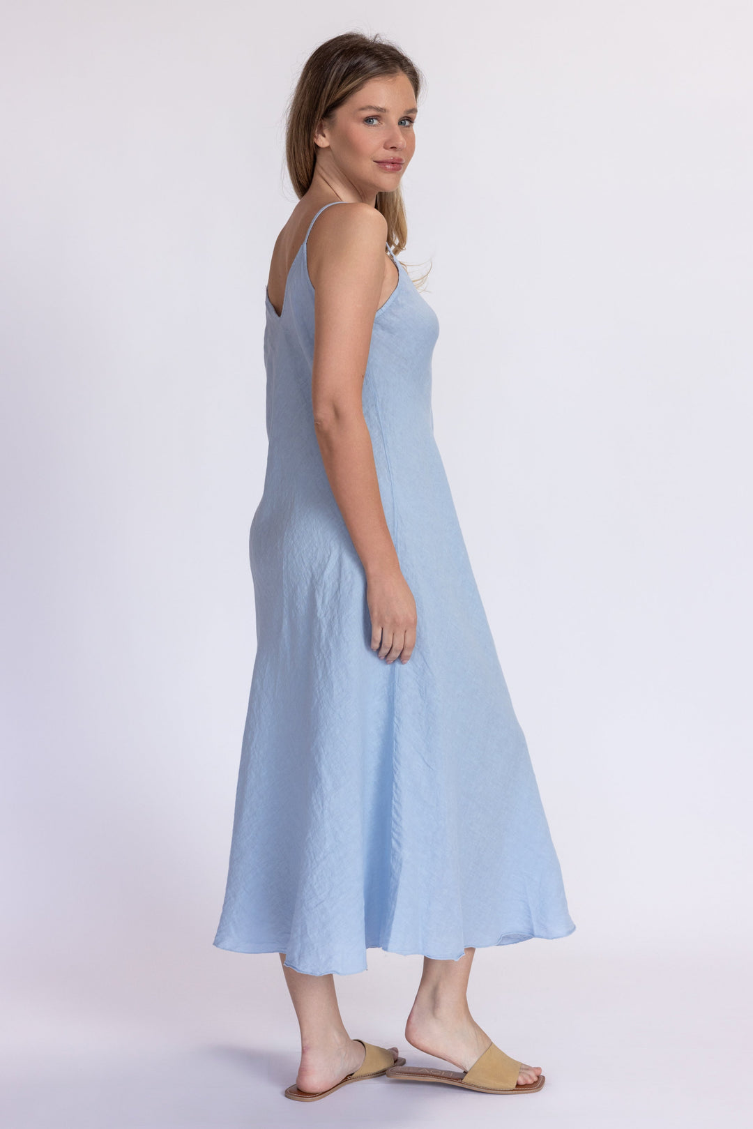 Linen Slip Dress Nati Boutique Linen Slip Dress Nati Boutique