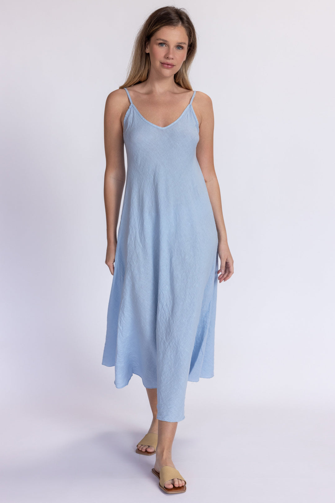 Linen Slip Dress Blue Zuccero / XS Linen Slip Dress Blue Zuccero / XS