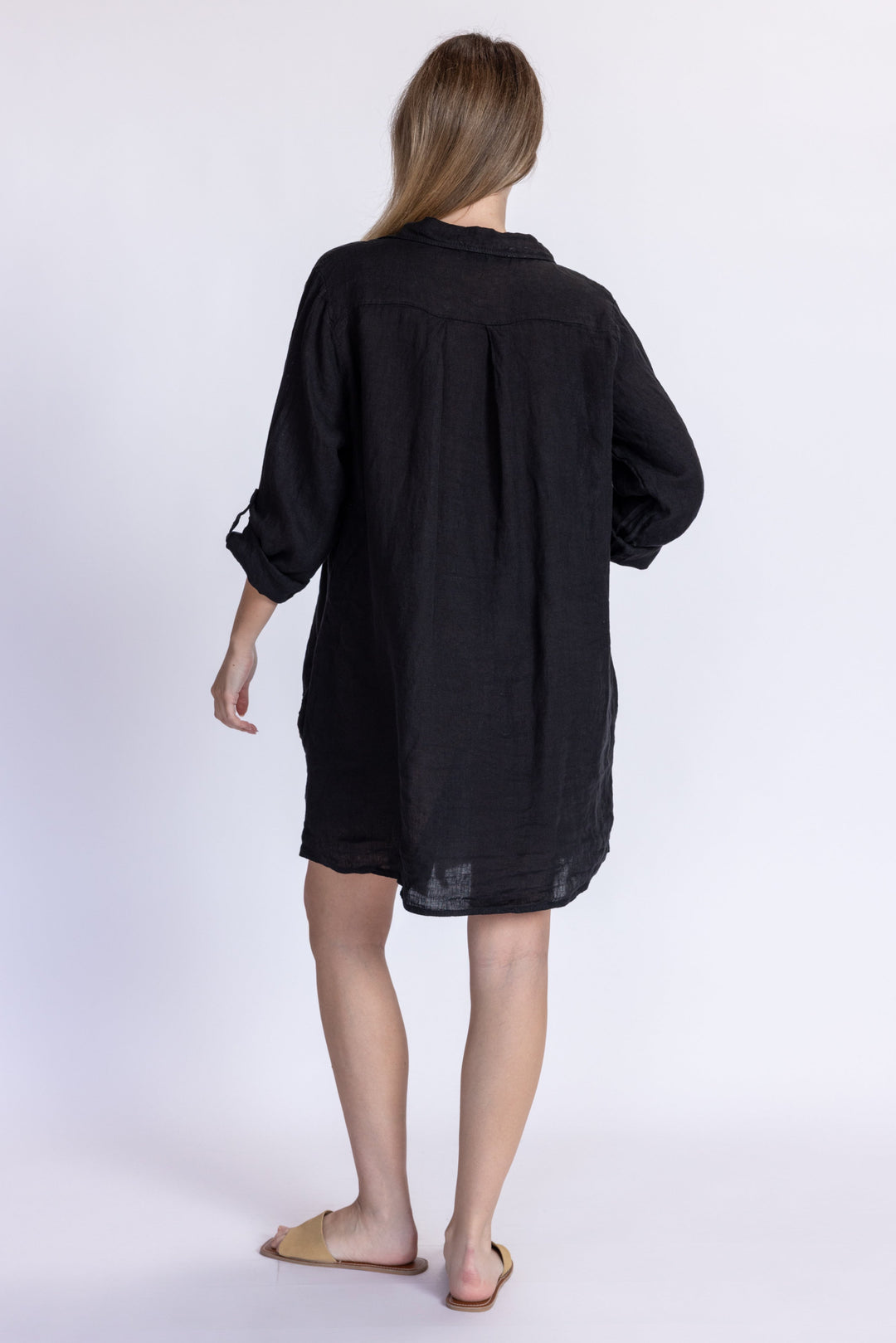 Linen Tunic Dress Taupe Linen Tunic Dress Taupe