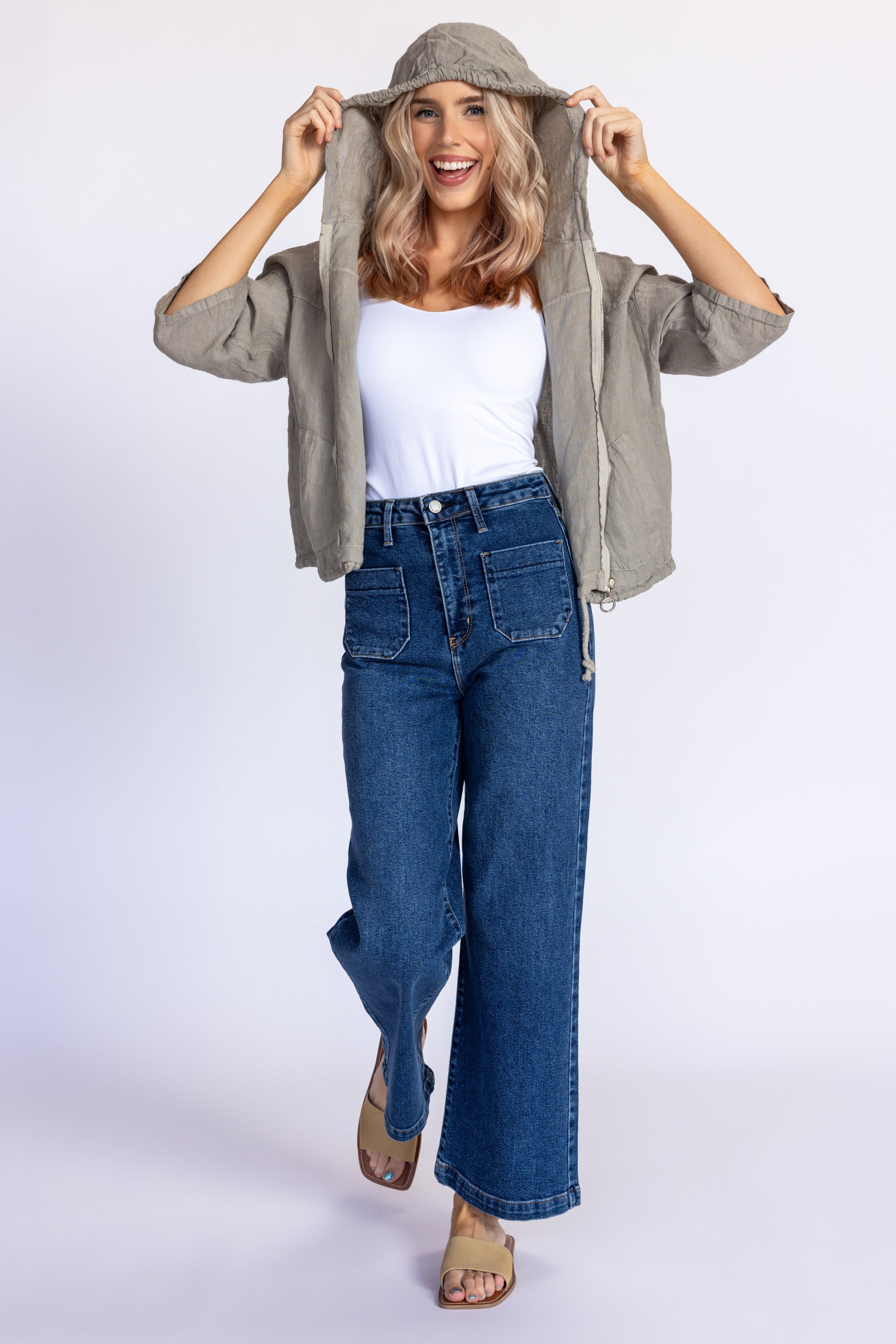 Linen Zip-Up – Nati Boutique