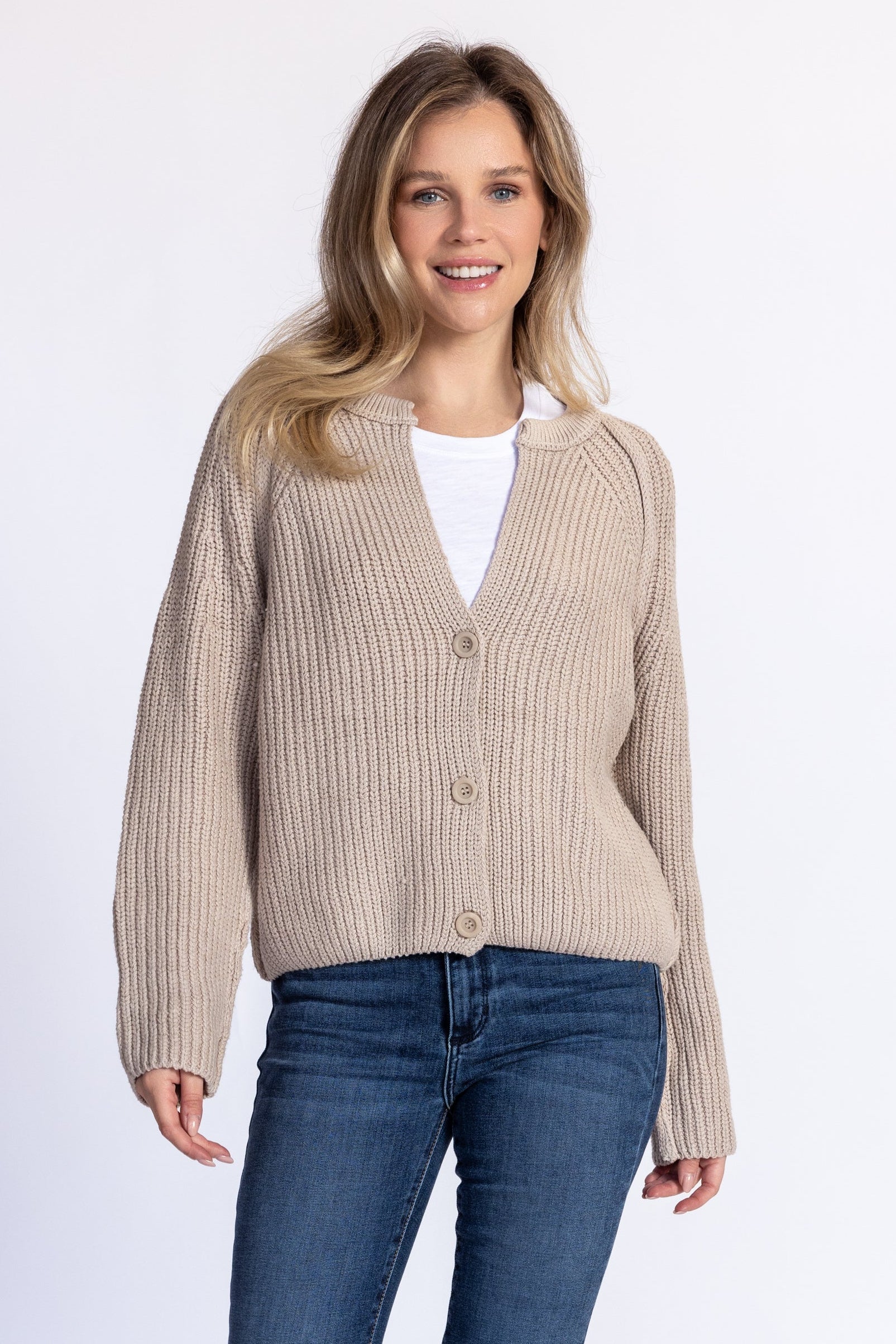 [未使用] MADISON BLUE イレギュラーリブ ニット Madison Cardigan – Nati Boutique