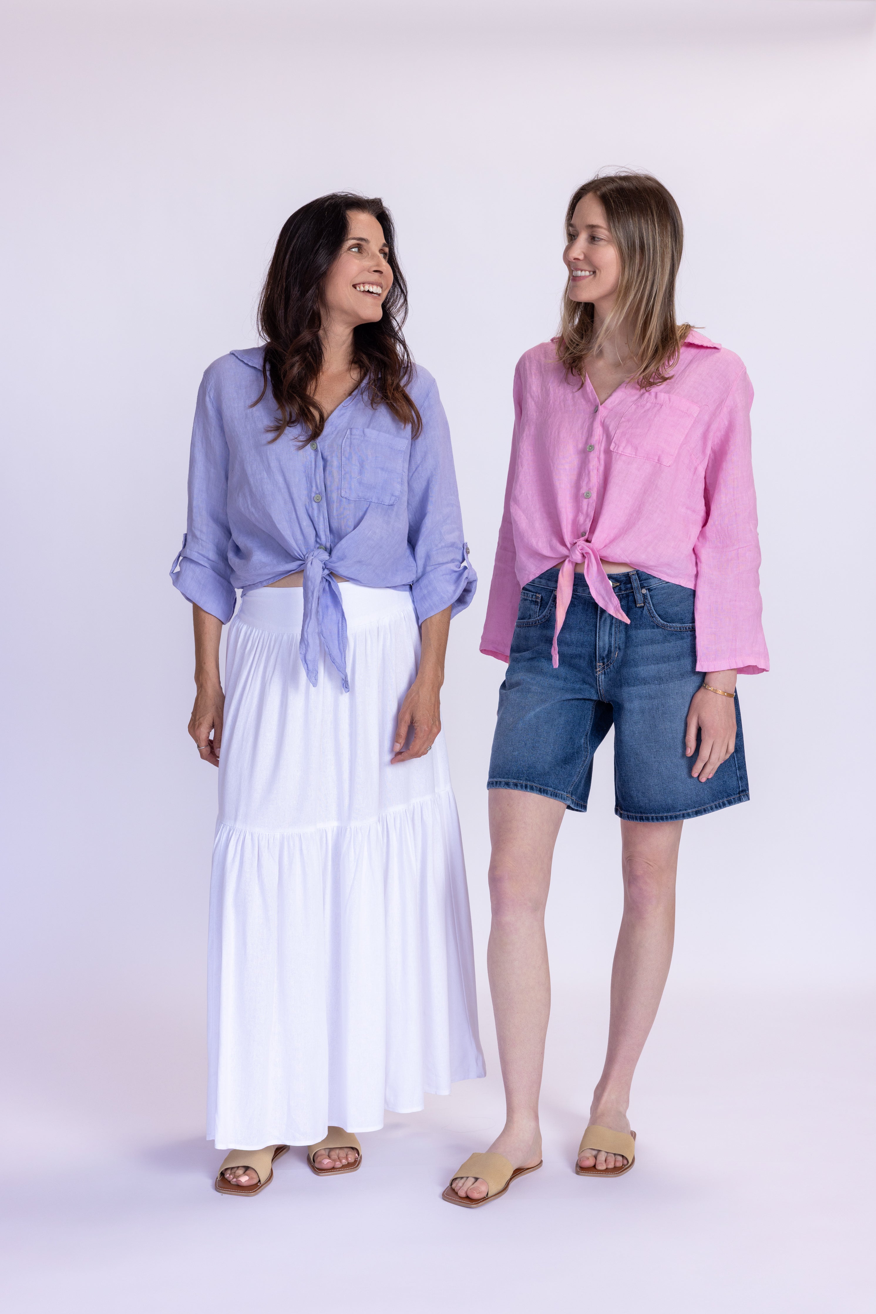Florence Linen Tie Top – Nati Boutique