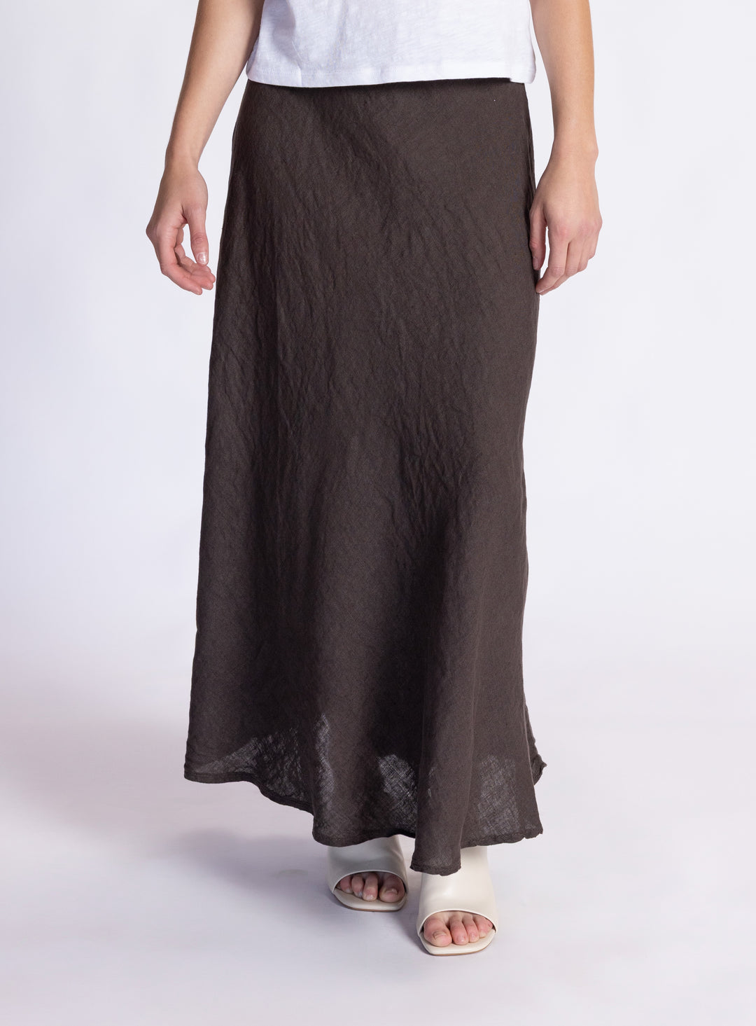 Linen Midi Skirt