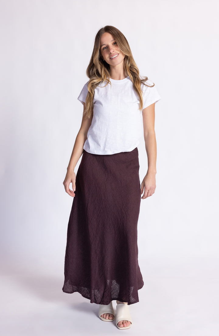 Linen Midi Skirt
