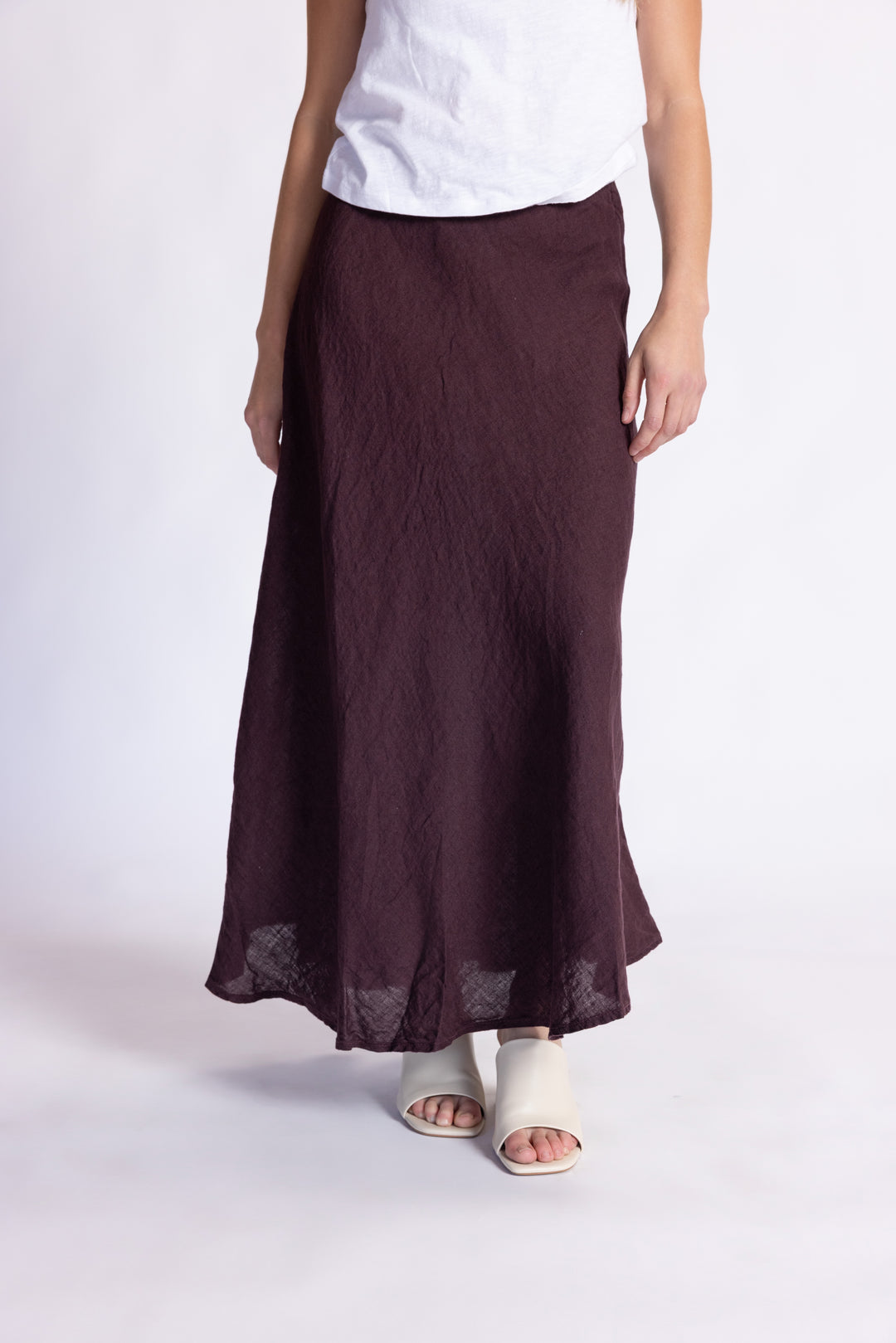 Linen Midi Skirt