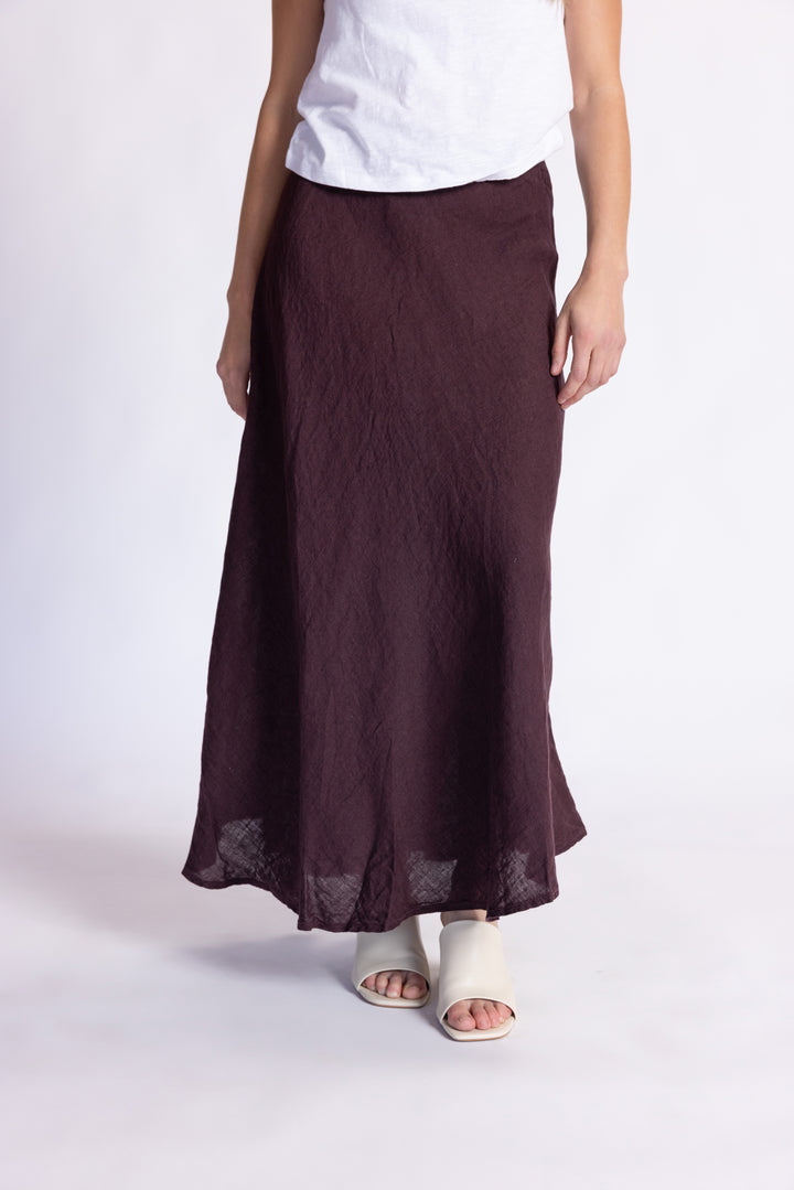 Linen Midi Skirt