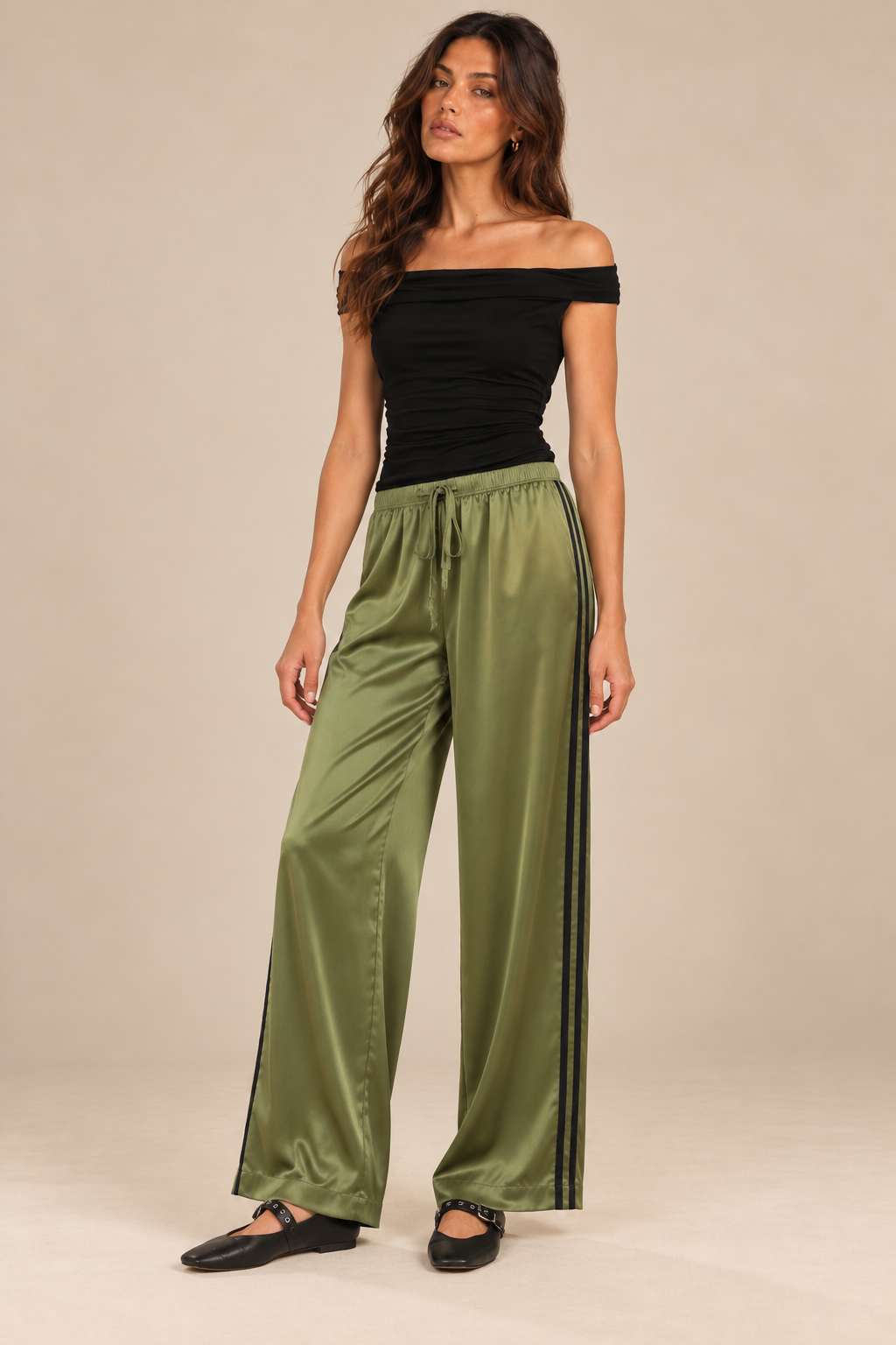 Side Stripe Silky Track Pant