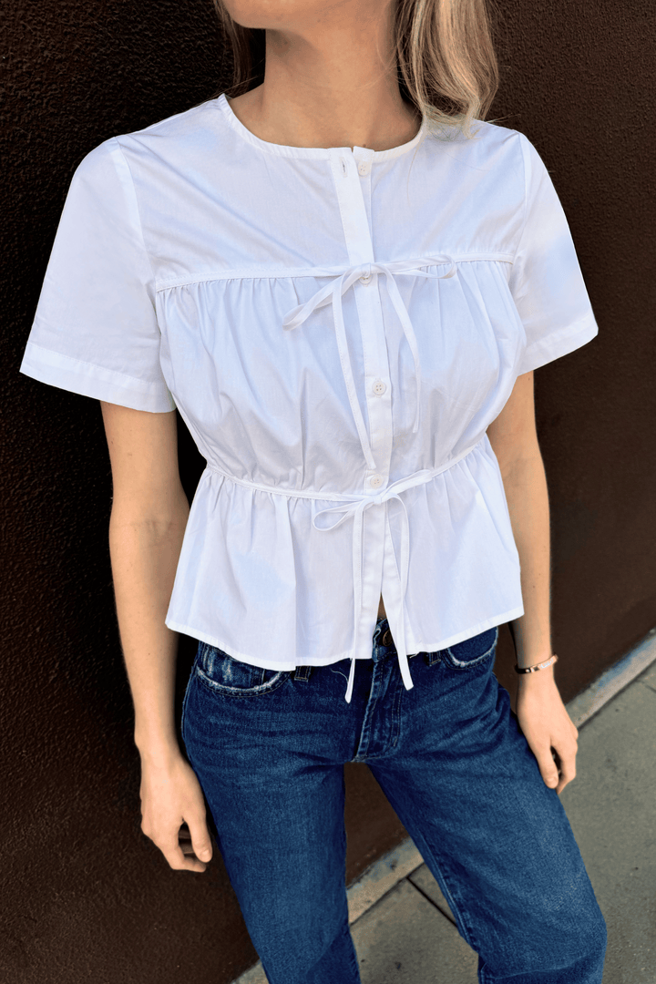 Camilla Short Sleeve Tie Top