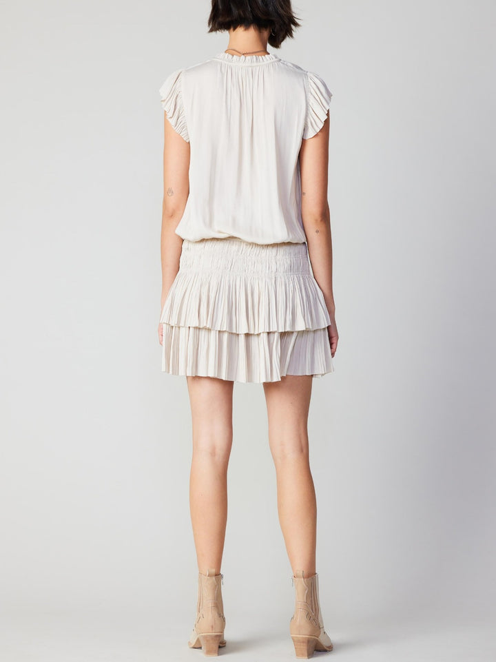 Short Sleeve Ruffle Dress
