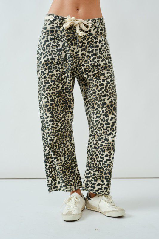 Leopard Barrel Pants