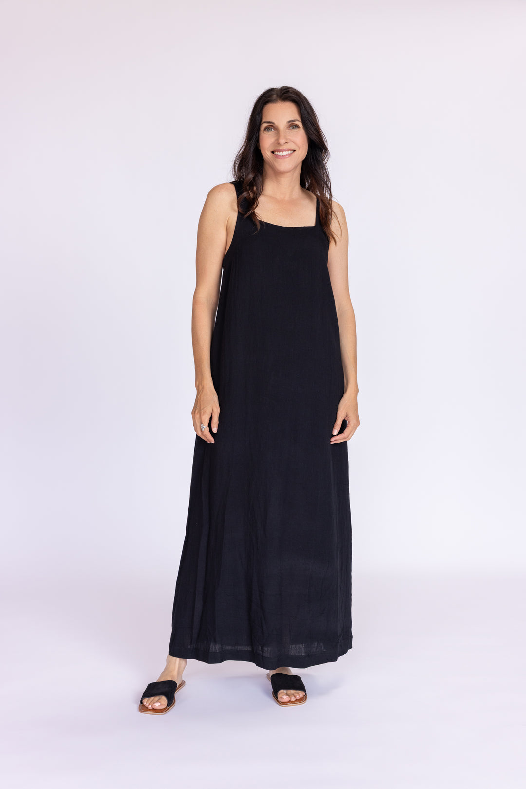 plus size linen maxi dresses Final Sale Mermaid Dress in Coral & Ivory and I especially love the smile on your face Slipster - Linen Maxi Dress