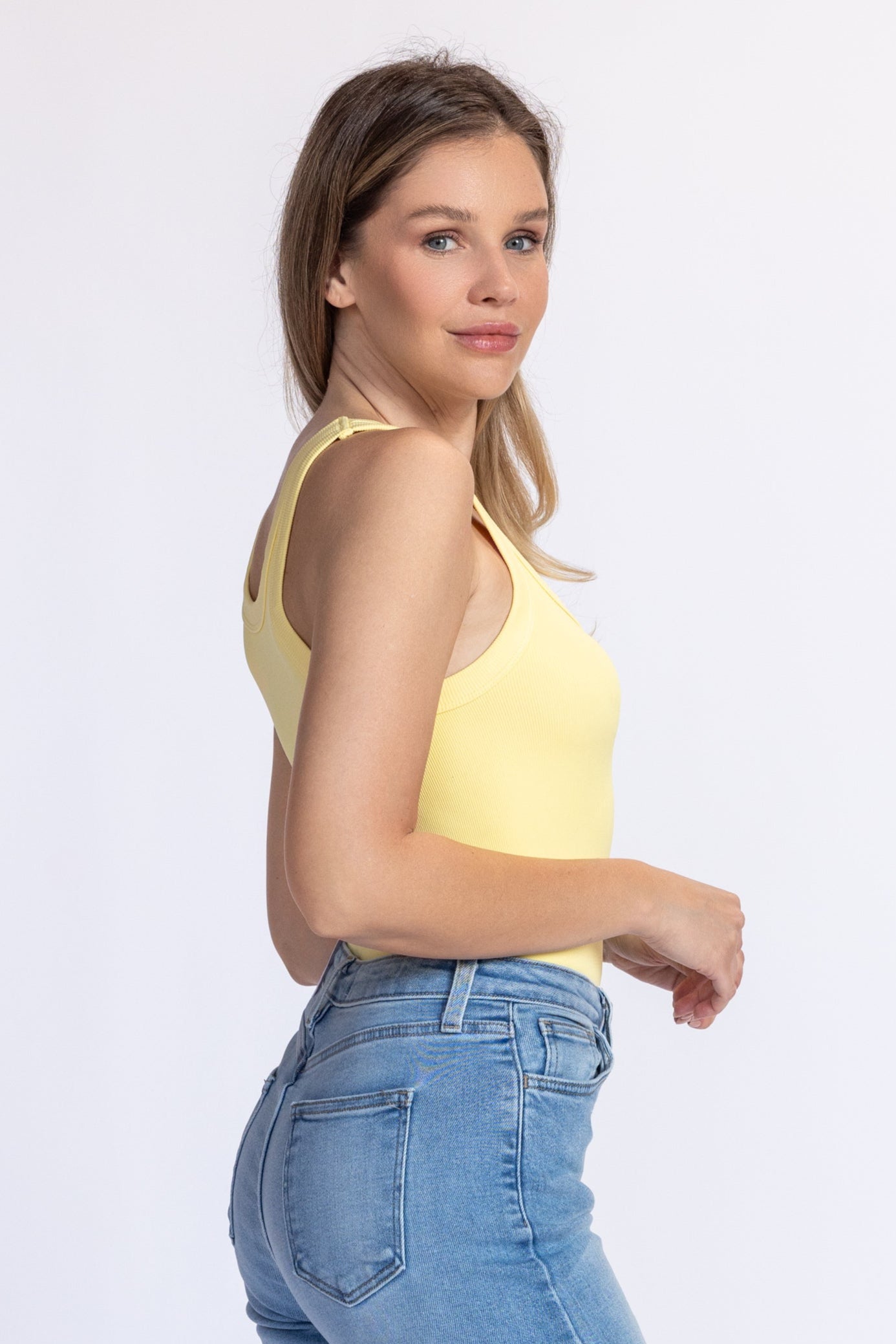 NKNIT rib mini tank top(navy、yellow) Rib-Knit Cami Tank Top | Old Navy