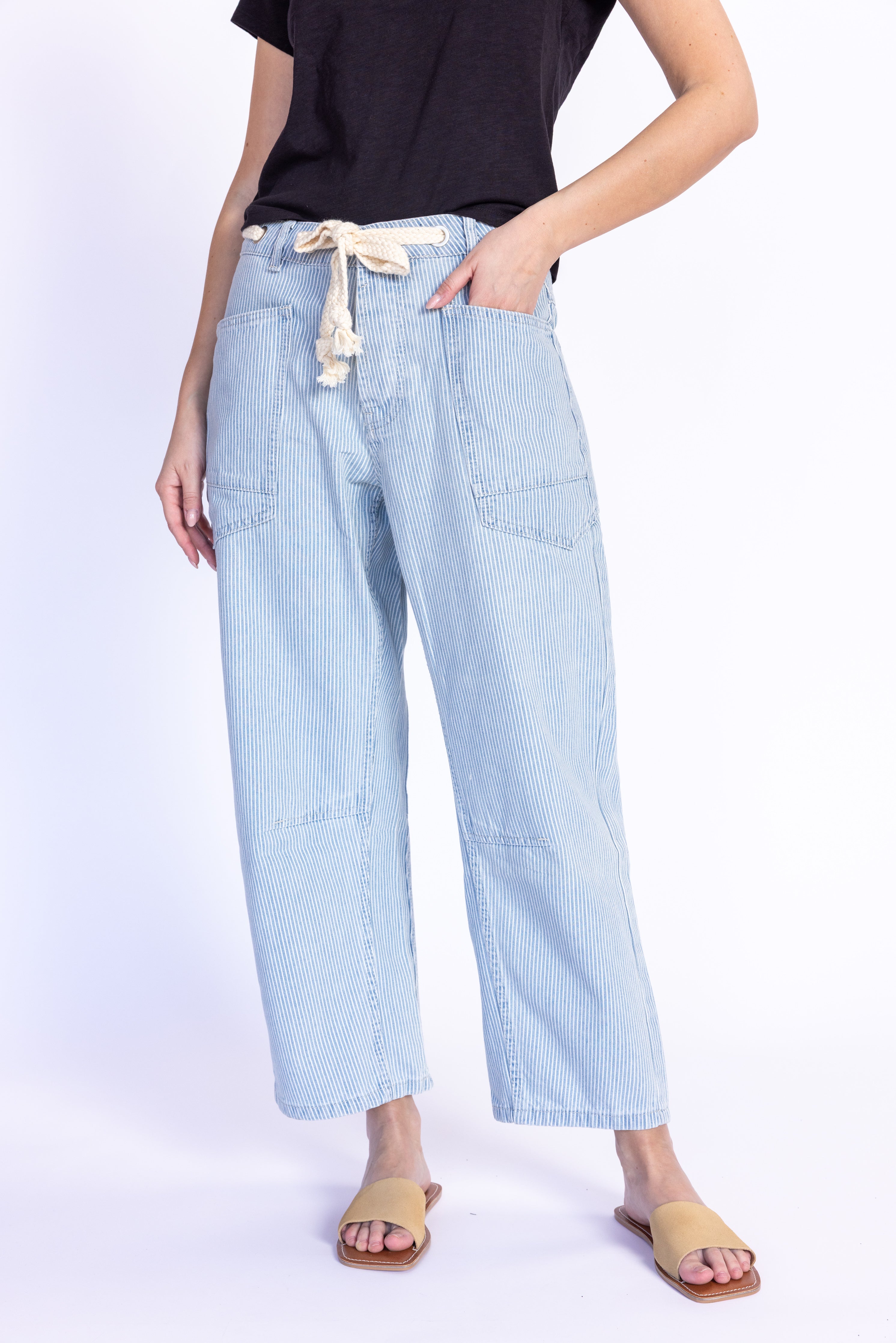 【SATIIIZ】Turbine Pintuck Non-fade Denim Pants Jeans – TNS