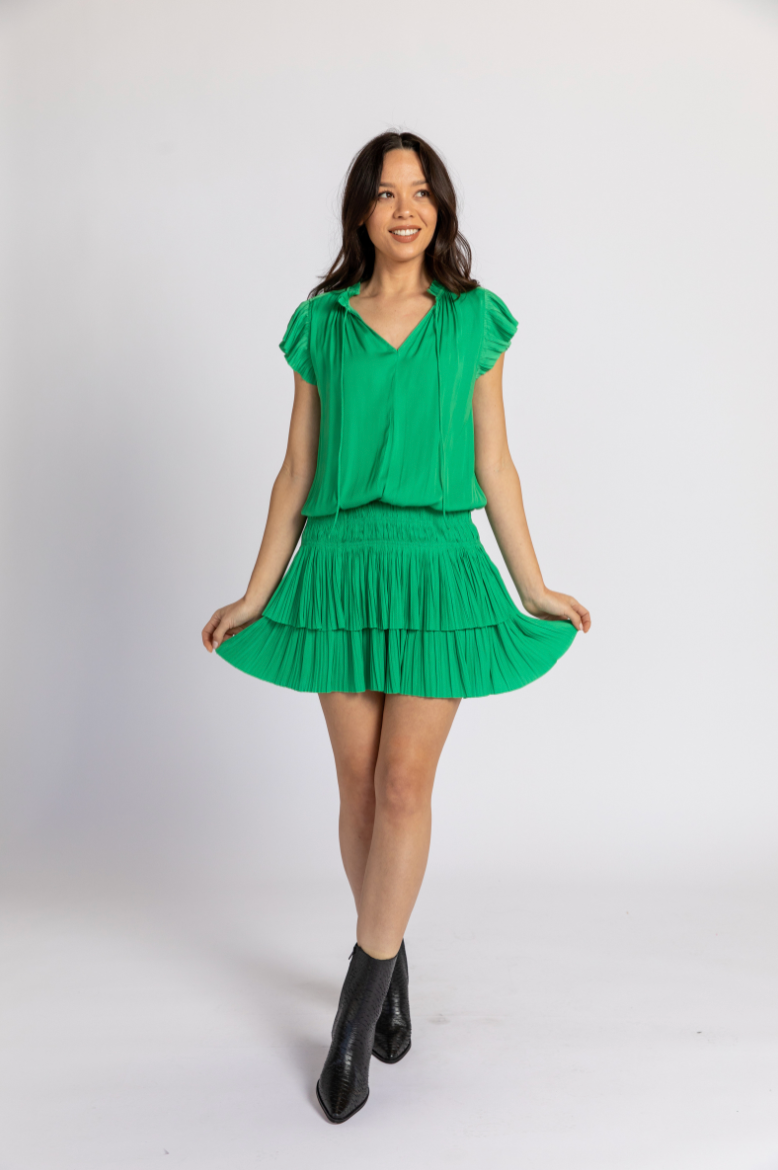 ruffle dress for women Short Sleeve Ruffle Dress Dark Navy / L