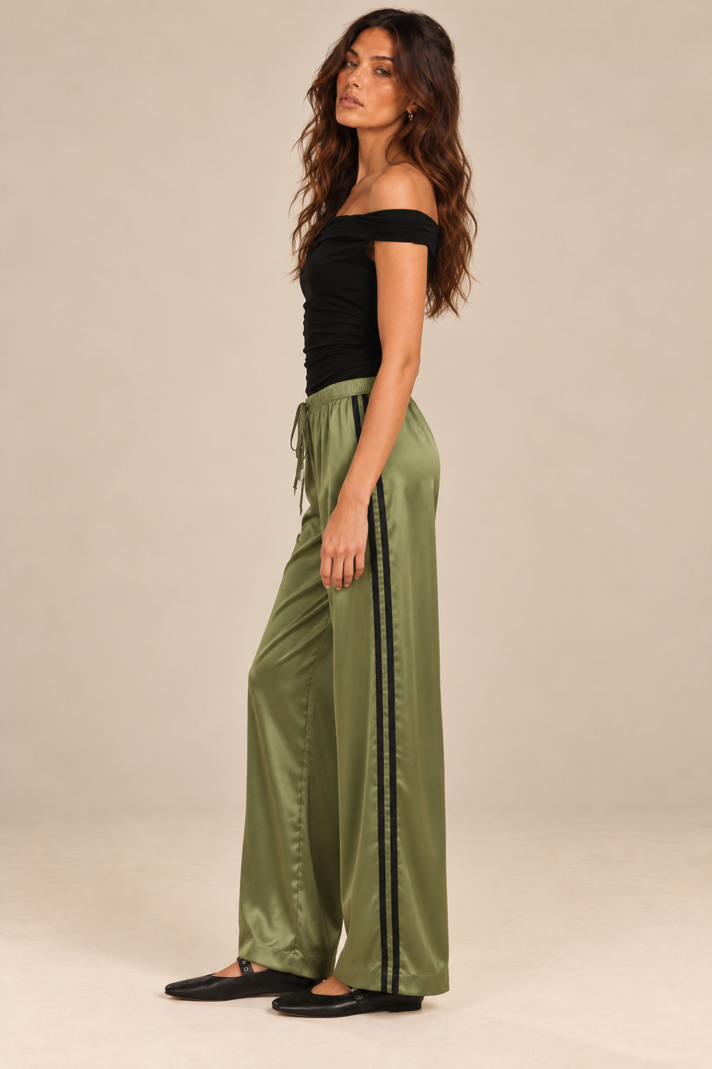 Side Stripe Silky Track Pant