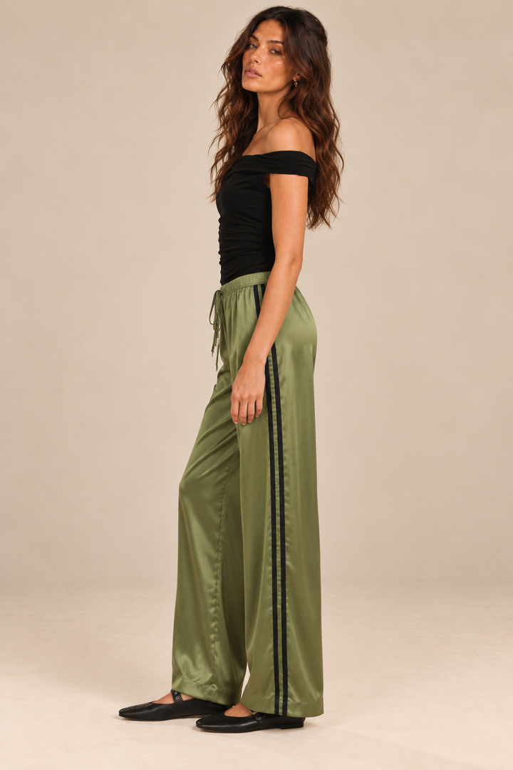 Side Stripe Silky Track Pant