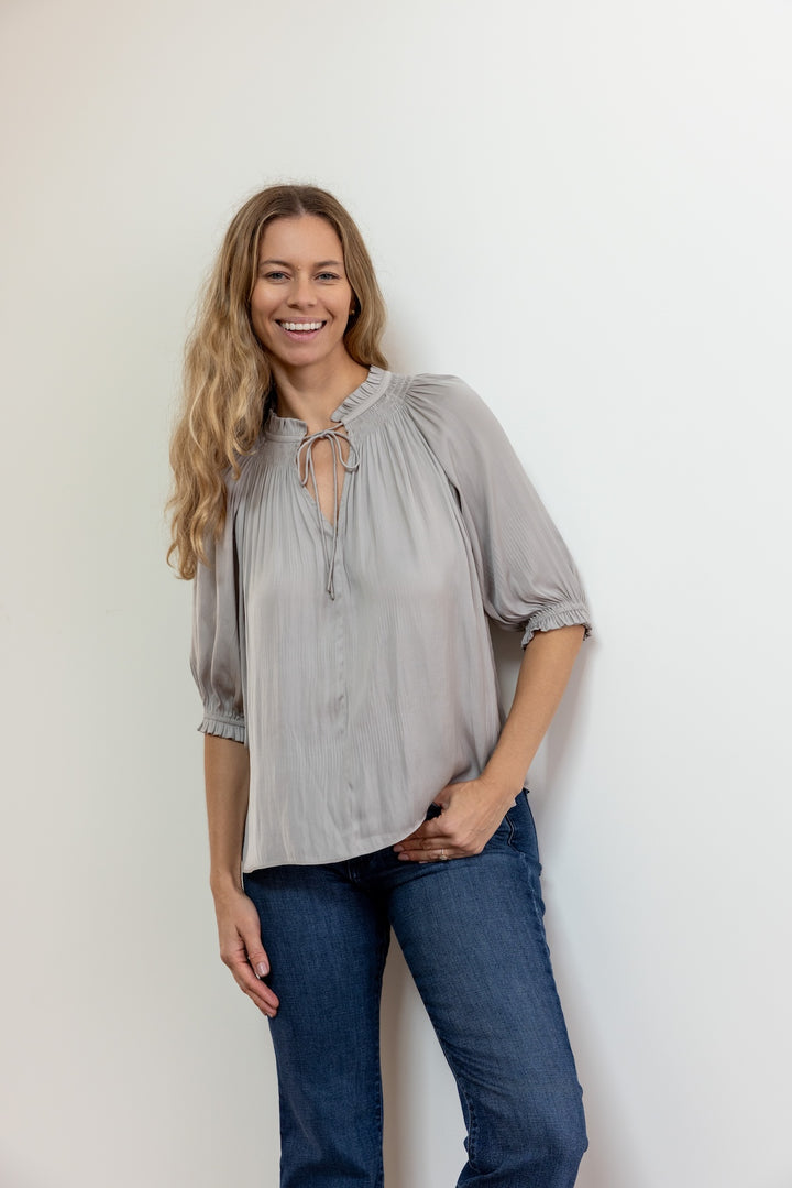 Silky Quarter Sleeve Top