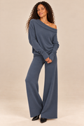 Cassie Asymmetrical Drape Sweater