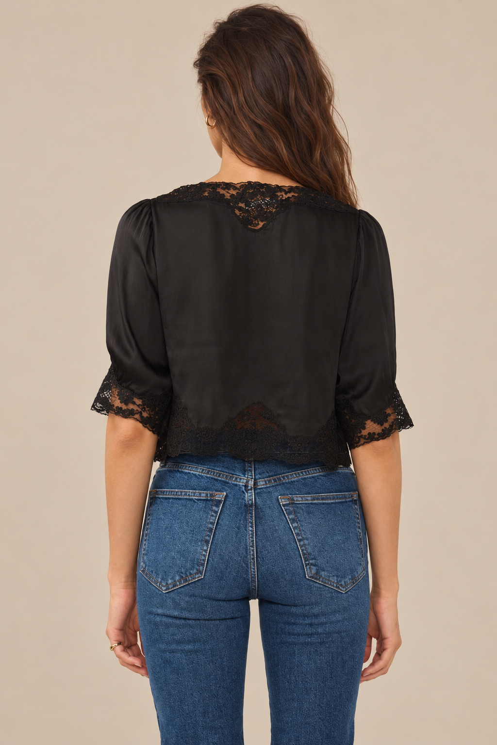 Spencer Lace Trim Blouse