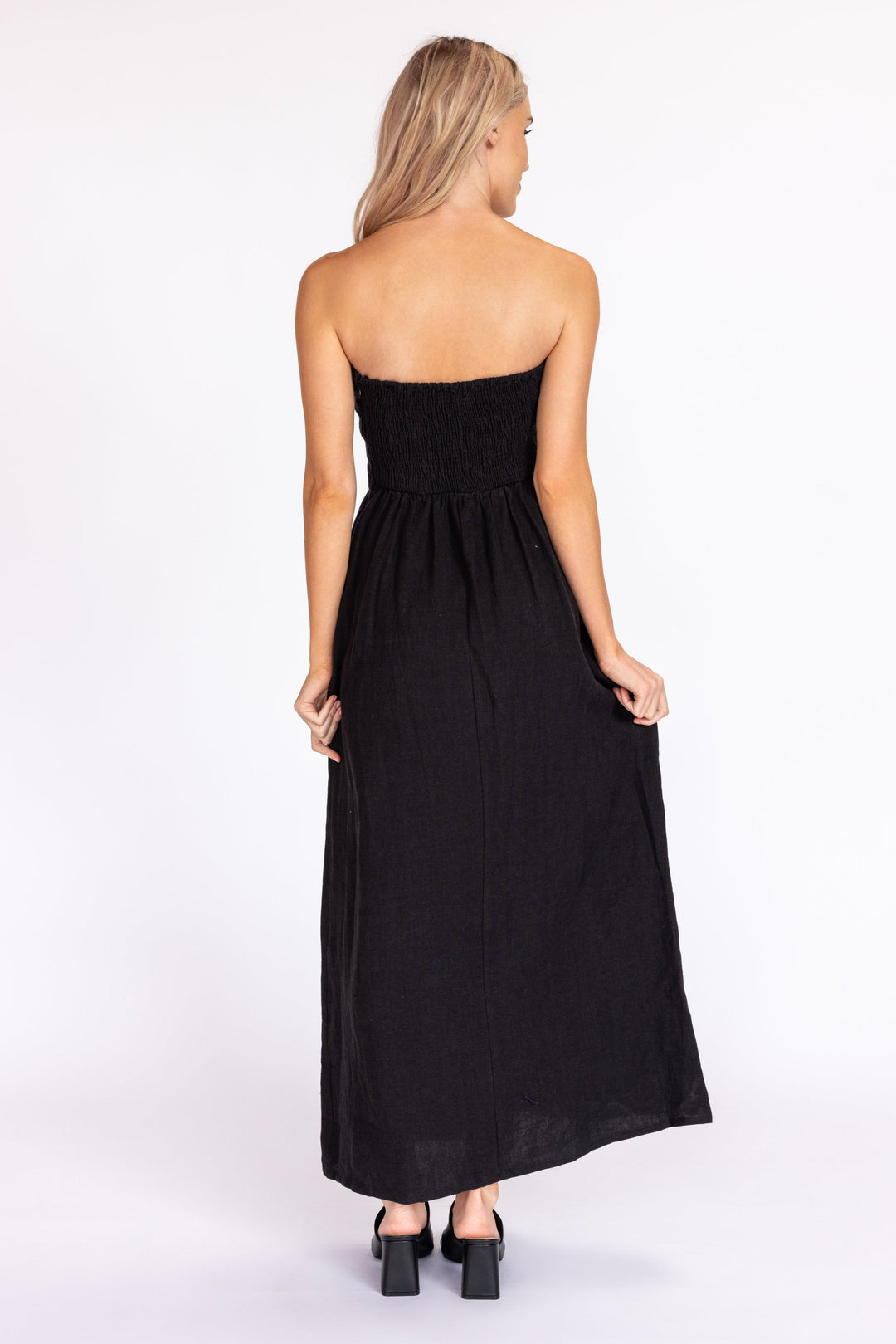 Timeless Linen Maxi Dress - White Small Timeless Linen Maxi Dress - White Small