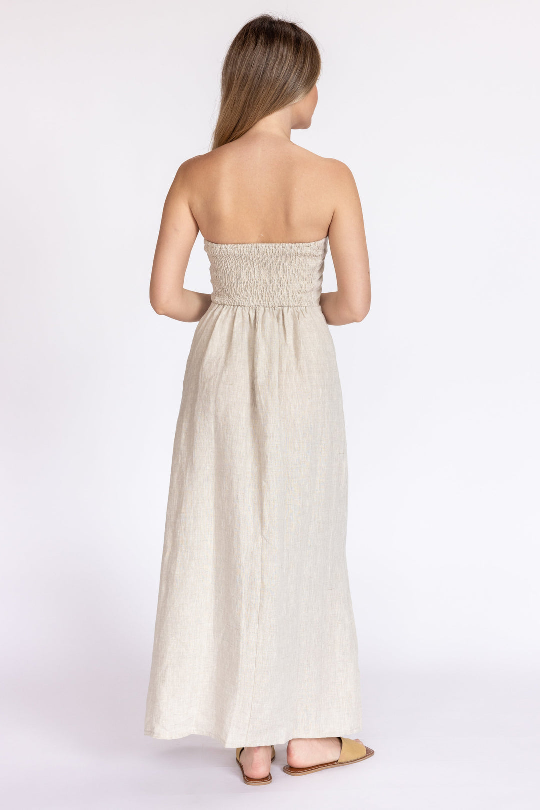 Strapless Linen Maxi Dress Nati Boutique Strapless Linen Maxi Dress Nati Boutique