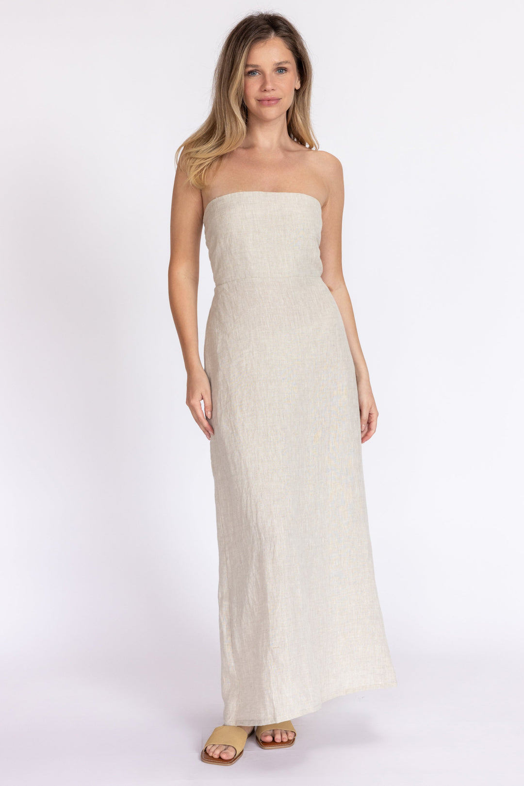 Timeless Linen Maxi Dress - White Small Timeless Linen Maxi Dress - White Small