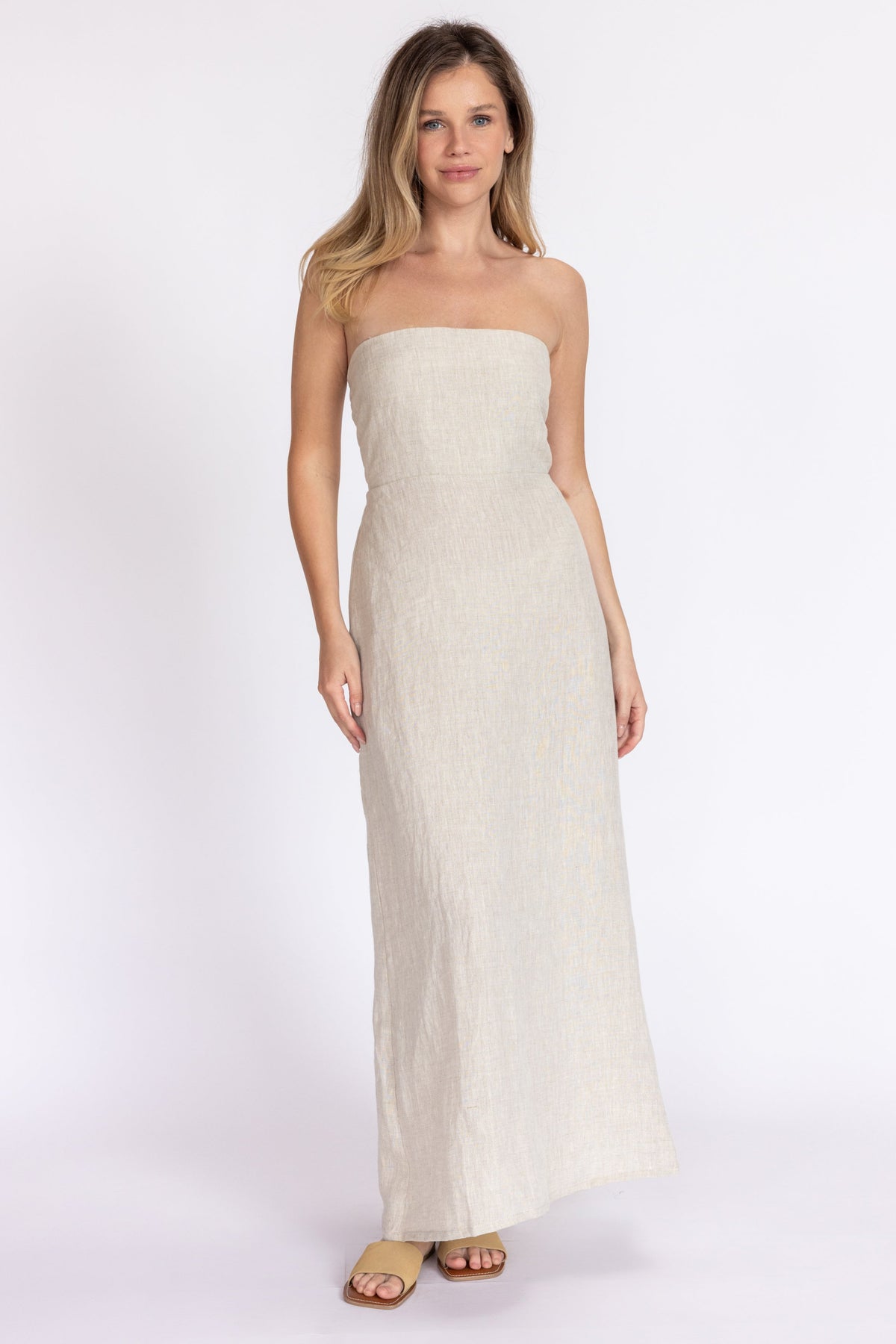 Timeless Linen Maxi Dress - White Small Timeless Linen Maxi Dress - White Small