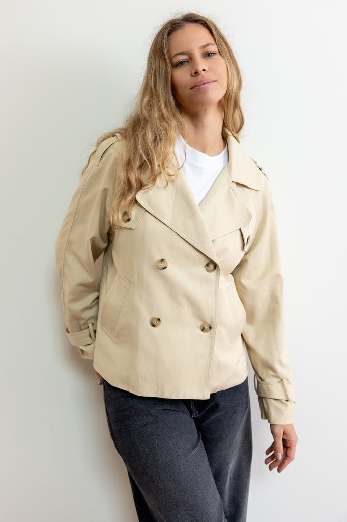 Tori Cropped Trench Jacket – Nati Boutique